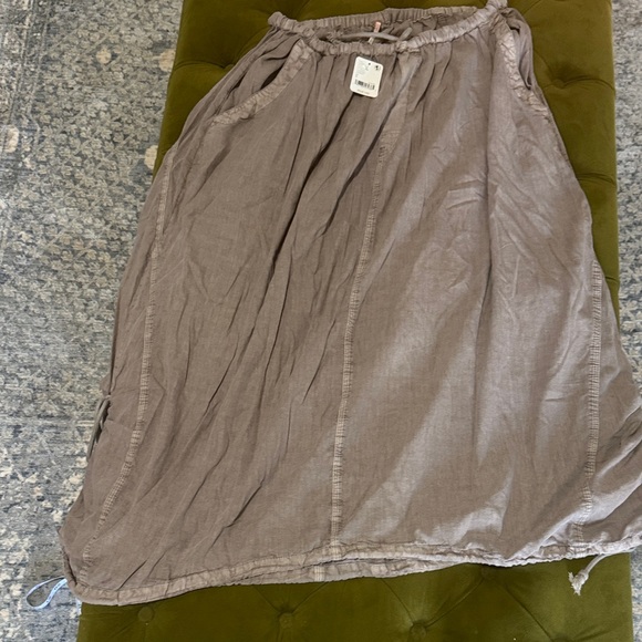Free People Dresses & Skirts - Women’s Freepeople Brown Midi Skirt with side ties NWT